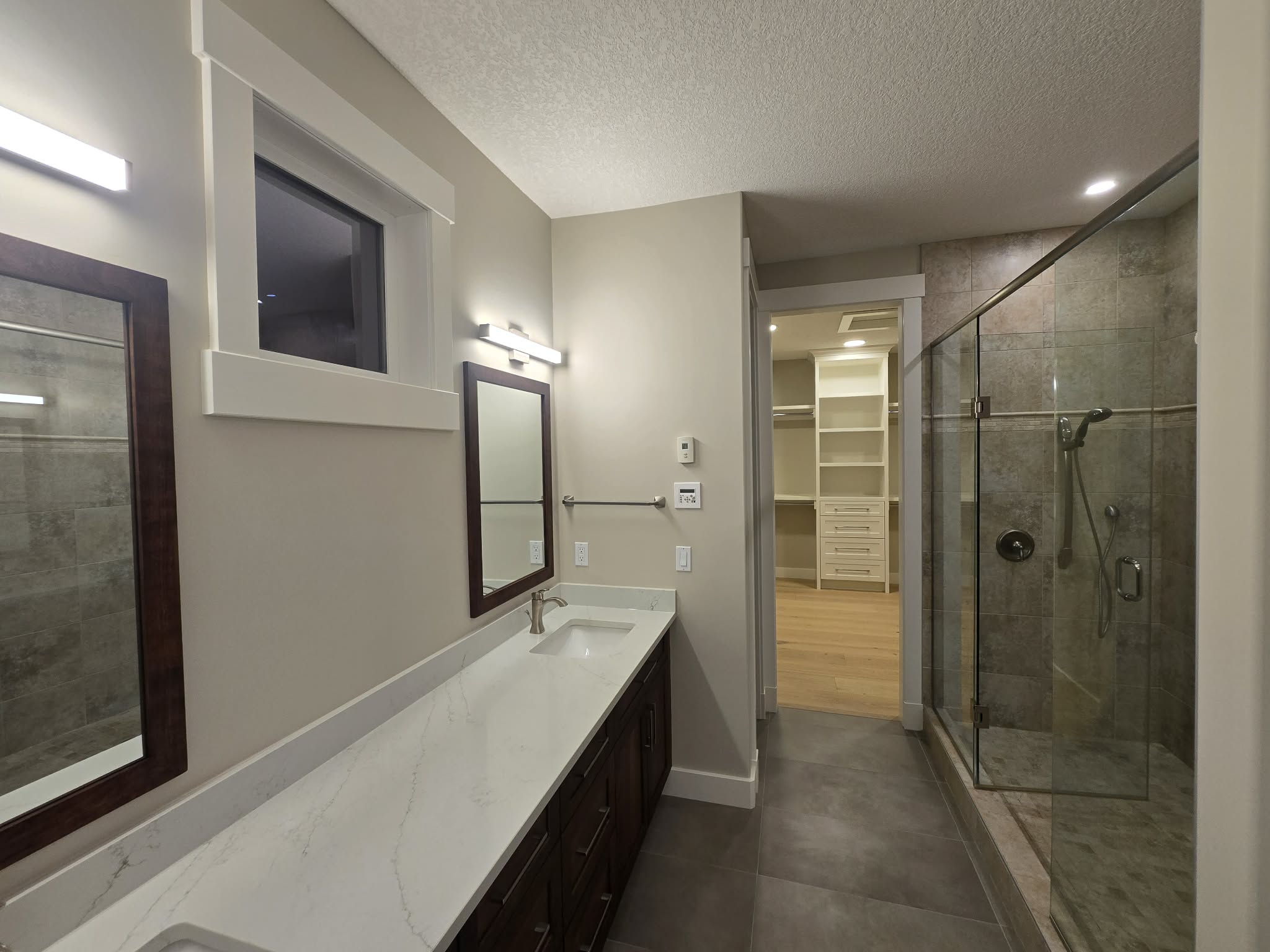 Finished renovation space with clean modern detailing