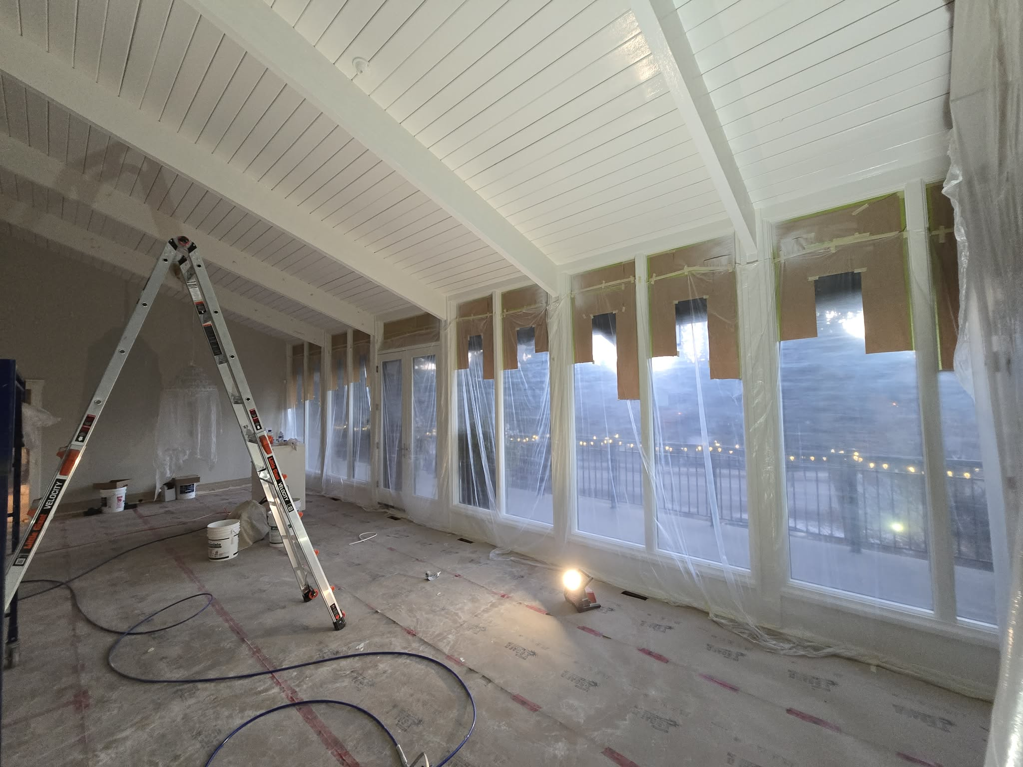 Exterior painting work completed for a Calgary home.